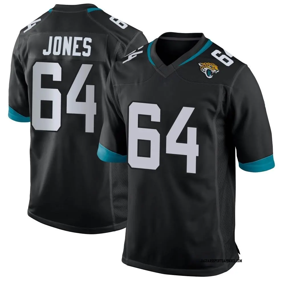 Game Black Youth Steven Jones Jacksonville Jaguars Jersey