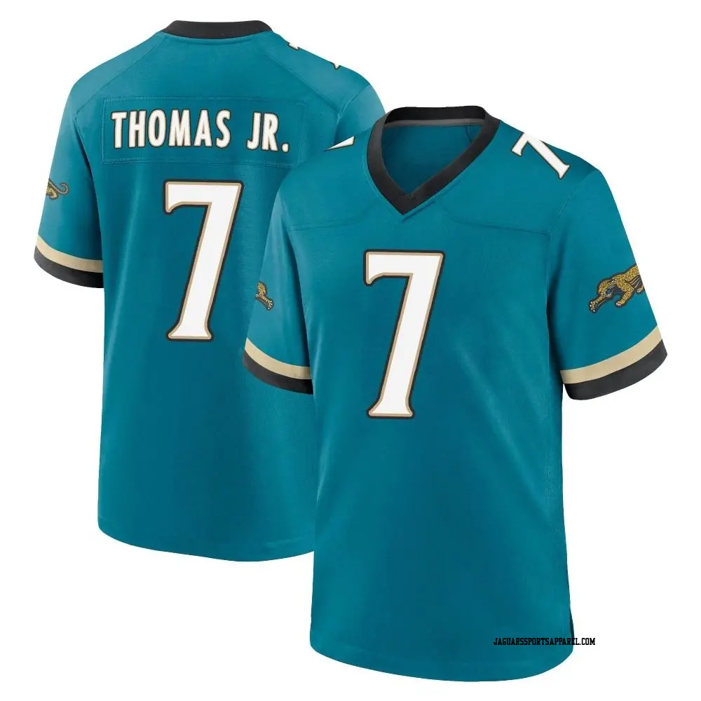 Game Teal Youth Brian Thomas Jr. Jacksonville Jaguars Prowler Throwback Jersey