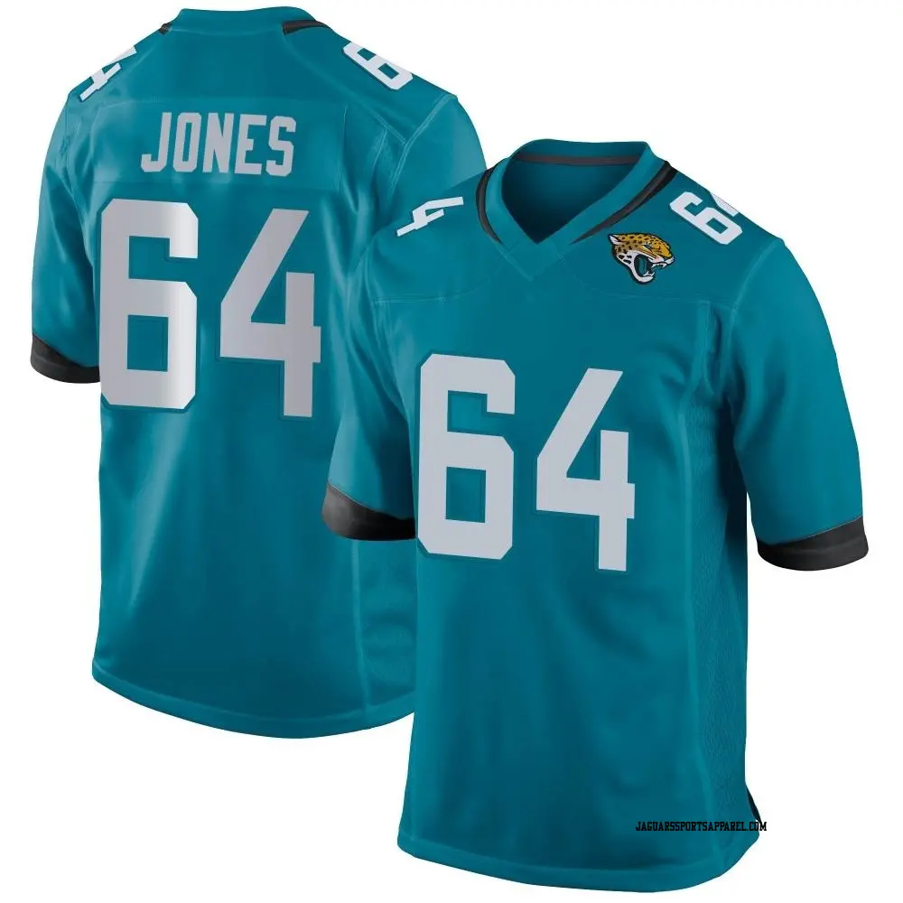 Game Teal Youth Steven Jones Jacksonville Jaguars Jersey