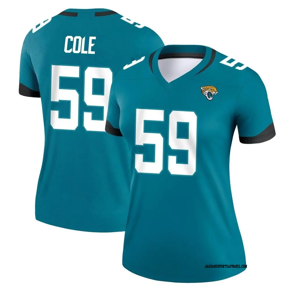 Legend Teal Women s Myles Cole Jacksonville Jaguars Jersey Jaguars Store