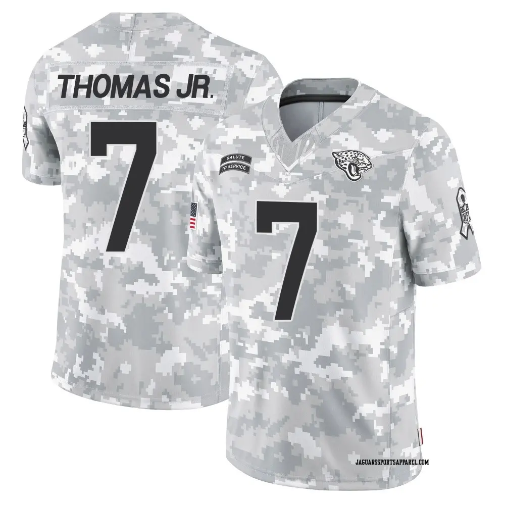 Limited Arctic Camo Men's Brian Thomas Jr. Jacksonville Jaguars 2024 Salute to Service Jersey