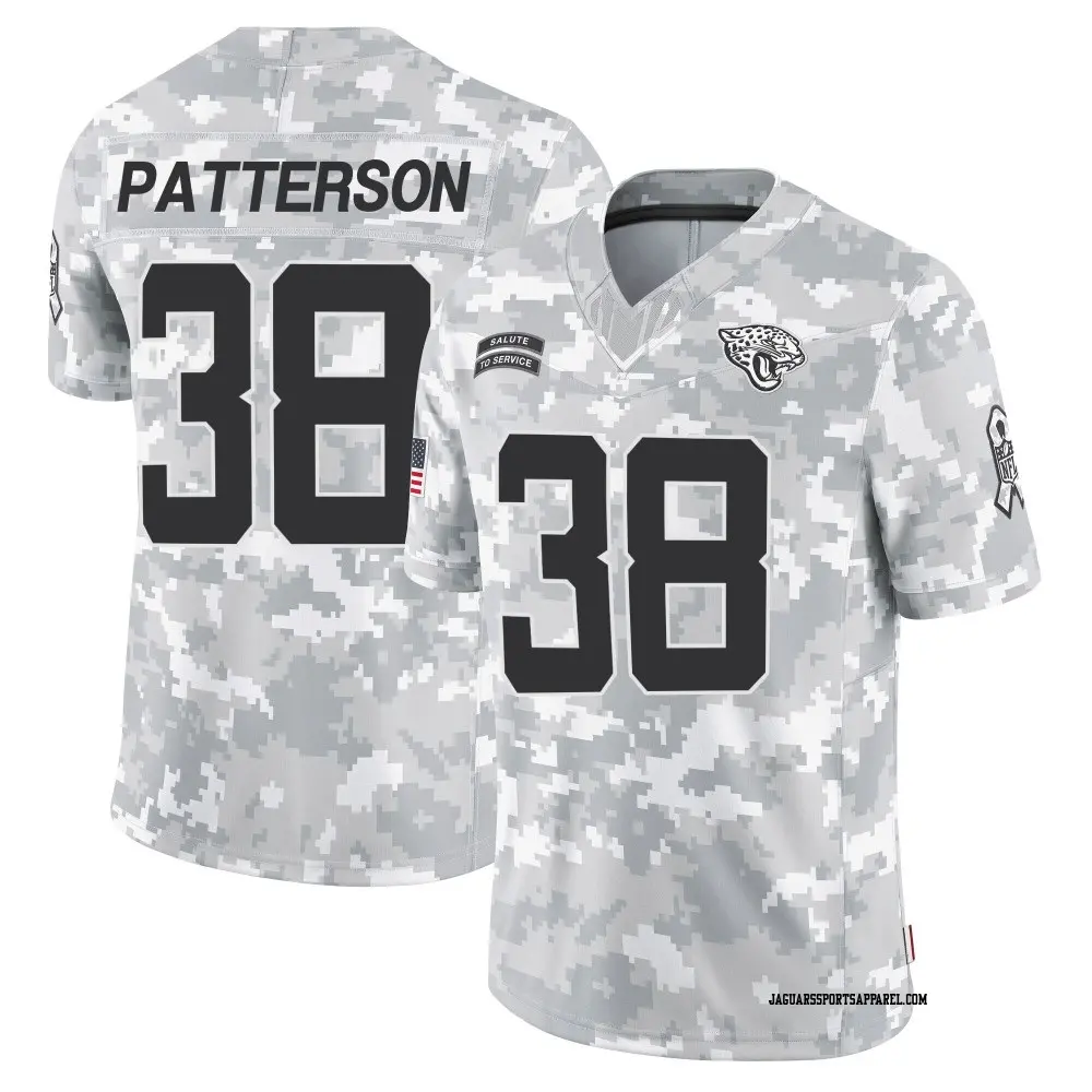 Limited Arctic Camo Men's Riley Patterson Jacksonville Jaguars 2024 Salute to Service Jersey