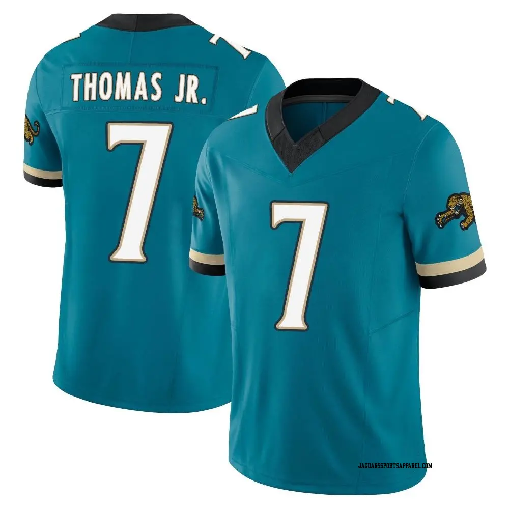 Limited Teal Men's Brian Thomas Jr. Jacksonville Jaguars Prowler Throwback Vapor F.U.S.E. Jersey