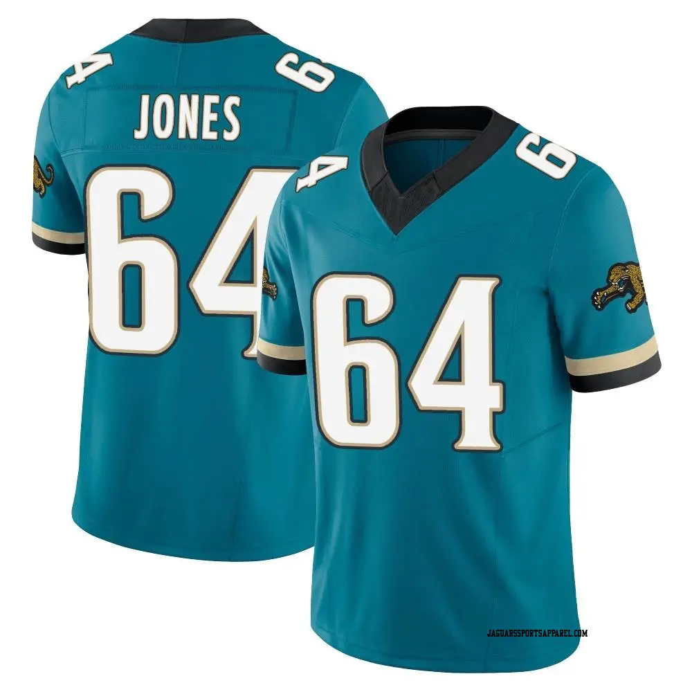 Limited Teal Youth Steven Jones Jacksonville Jaguars Prowler Throwback Vapor F.U.S.E. Jersey